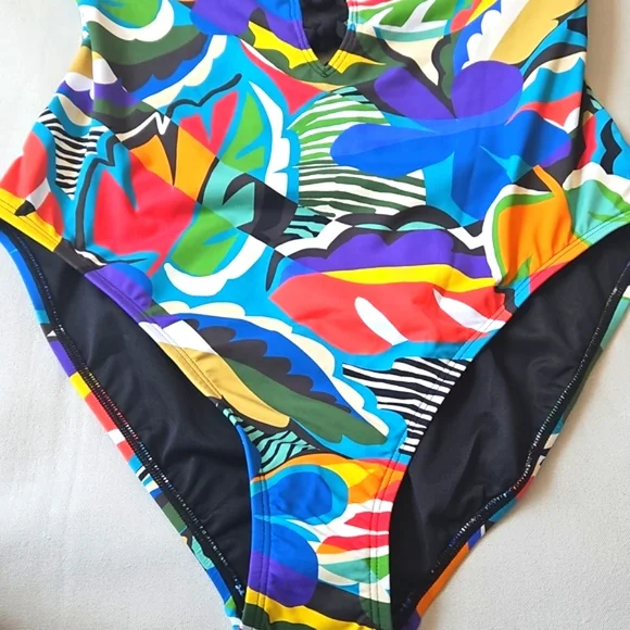 NWT! Bleu by Rod Beattie The Mix Lace Down One Piece Swimsuit - Picture 6 of 16